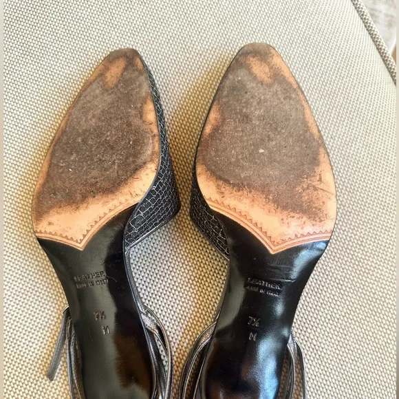 Vintage YSL metallic mesh heels - Picture 5 of 14